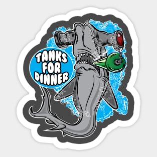 Tanks for Dinner - Hammerhead Shark Sticker